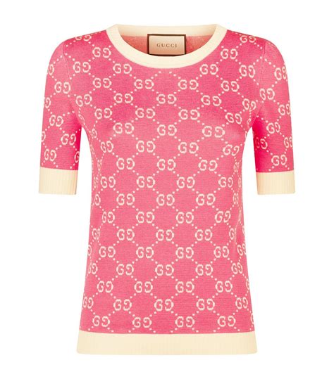 gucci pink knit top